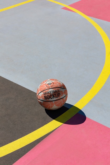Design de maquete de bola de basquete