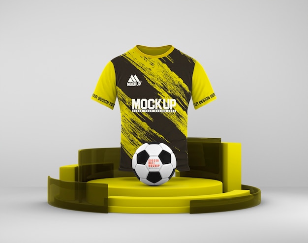 PSD design de maquete de bola de futebol