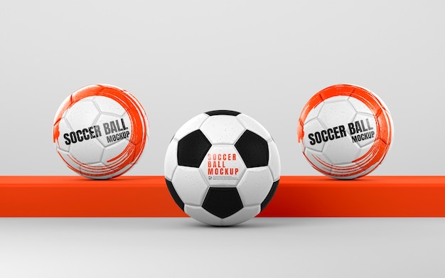 PSD design de maquete de bola de futebol