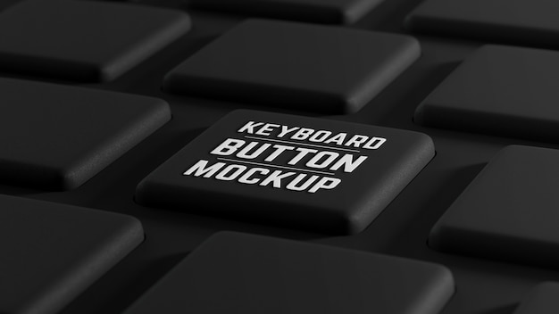 PSD design de maquete de botão de teclado de computador