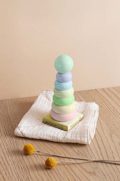 Design de maquete de brinquedos infantis multicoloridos