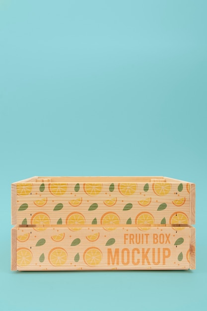 PSD design de maquete de caixa de frutas frescas