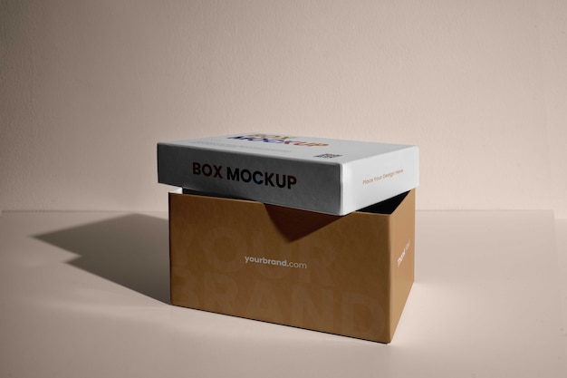 Design de maquete de caixa retangular