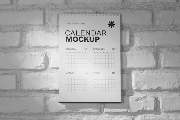 design de maquete de calendário de 2023