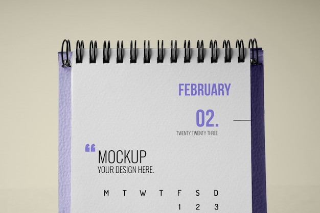 Design de maquete de calendário de mesa