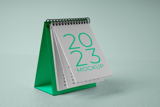Design de maquete de calendário de mesa
