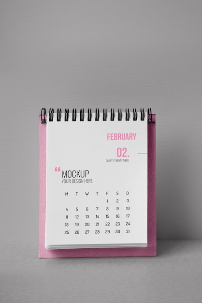 Design de maquete de calendário de mesa
