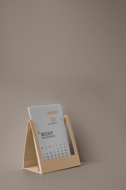 Design de maquete de calendário de mesa