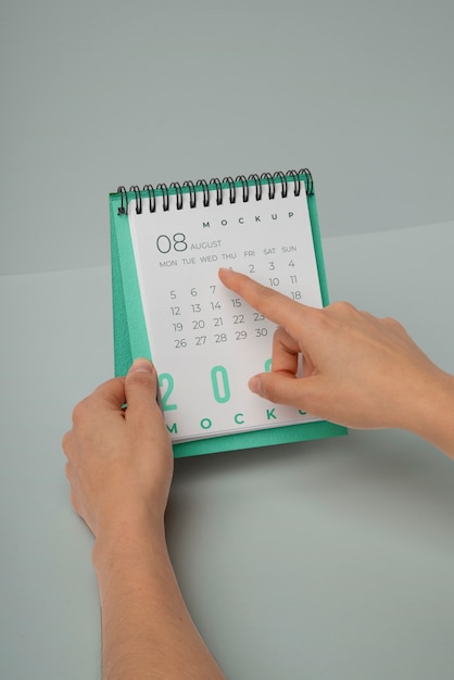 PSD design de maquete de calendário de mesa