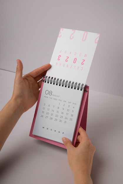 Design de maquete de calendário de mesa