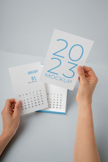Design de maquete de calendário de mesa