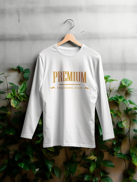 Design de maquete de camiseta branca em branco