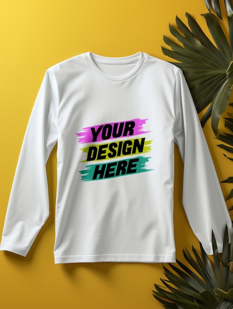 Design de maquete de camiseta branca psd