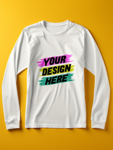 Design de maquete de camiseta branca psd
