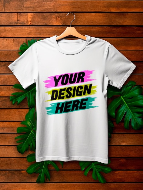 PSD design de maquete de camiseta branca