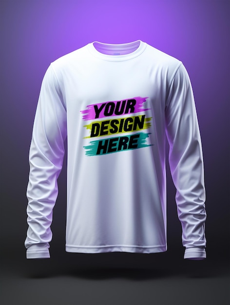 PSD design de maquete de camiseta branca