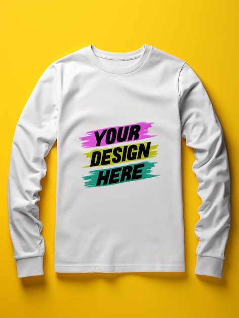 Design de maquete de camiseta branca