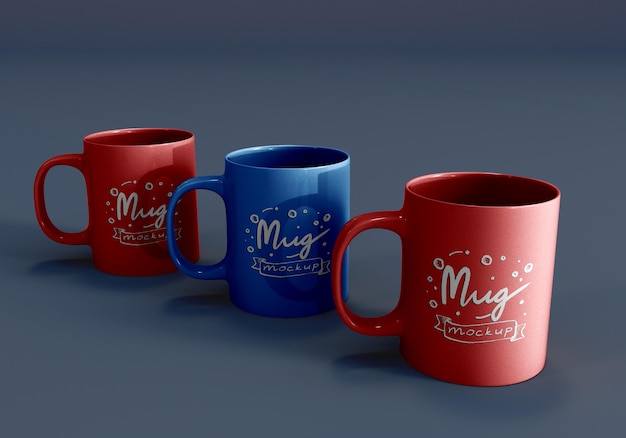 PSD design de maquete de caneca 3d isolada