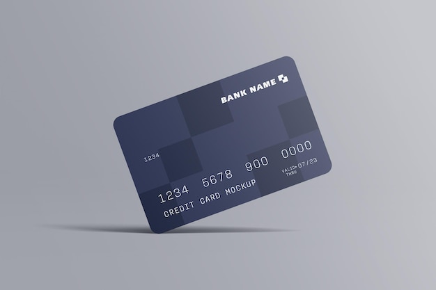 Design de maquete de cartão de crédito para transações financeiras e bancárias