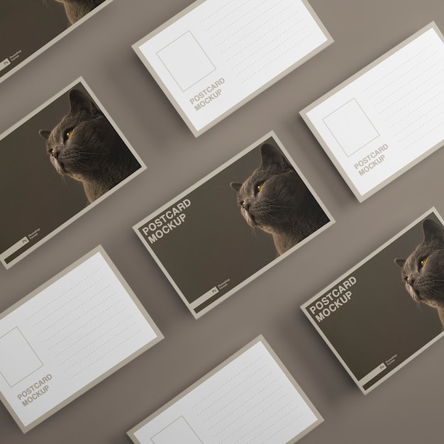 PSD design de maquete de cartão postal real