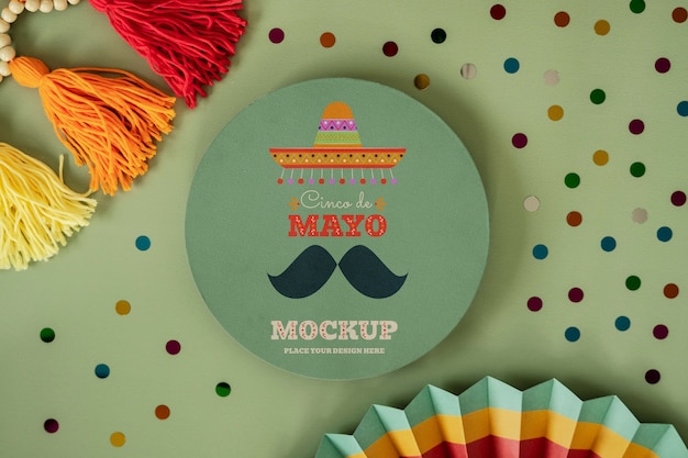 Design de maquete de cinco de maio