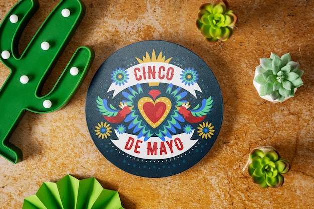 PSD design de maquete de cinco de maio