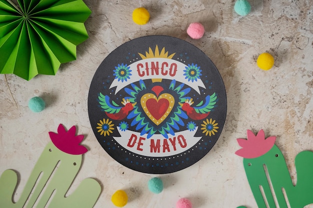 PSD design de maquete de cinco de maio