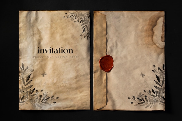 PSD design de maquete de convite medieval