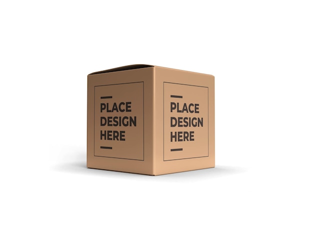 Design de maquete de embalagem de caixa quadrada isolado