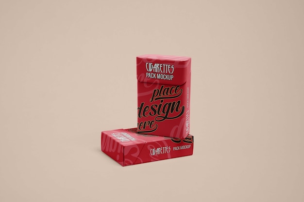 PSD design de maquete de embalagem de cigarro