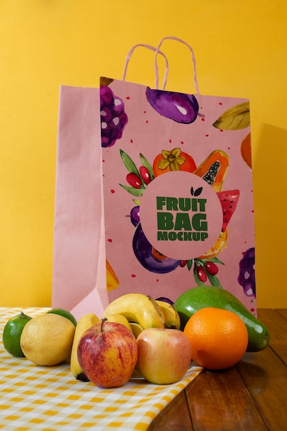 PSD design de maquete de embalagem de frutas