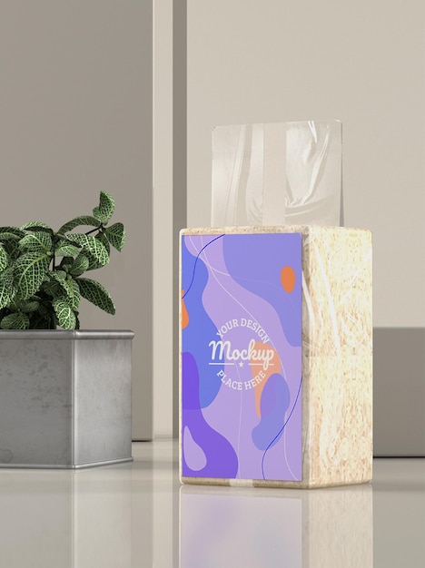 Design de maquete de embalagem de padaria transparente