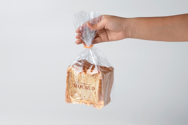 PSD design de maquete de embalagem de pão