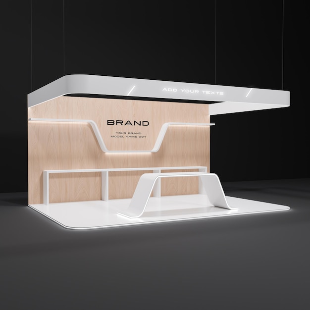 Design de maquete de estande de exposição