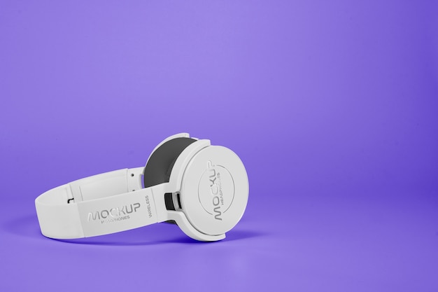 PSD design de maquete de fones de ouvido