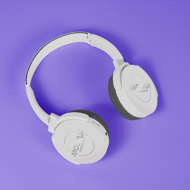 Design de maquete de fones de ouvido
