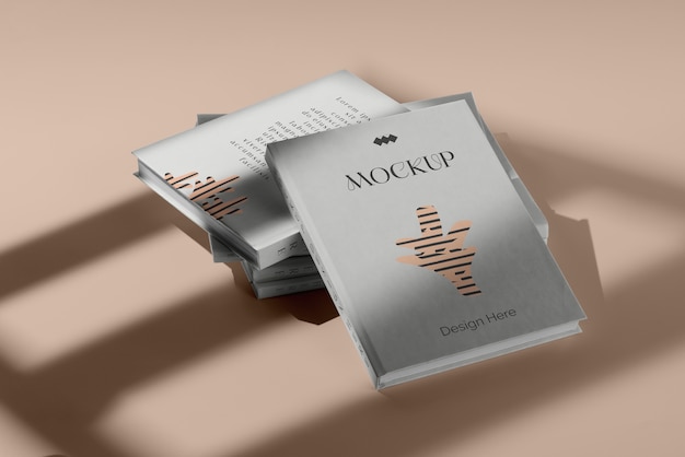 Design de maquete de livro de capa dura