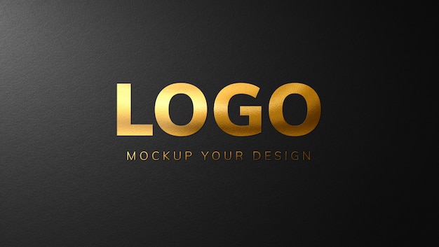 Design de maquete de logotipo de ouro de luxo