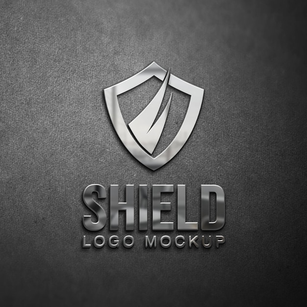 PSD design de maquete de logotipo na parede