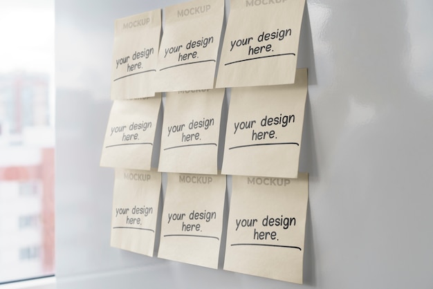 Design de maquete de nota de post-it