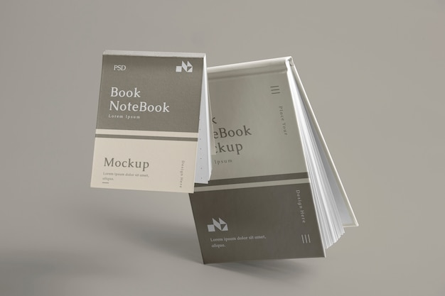 Design de maquete de notebook flutuante