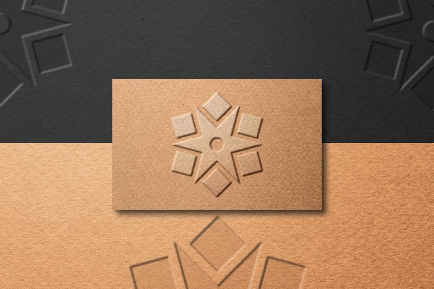 Design de maquete de papel de cartão de visita texturizado
