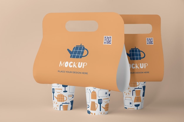 Design de maquete de porta-bebidas