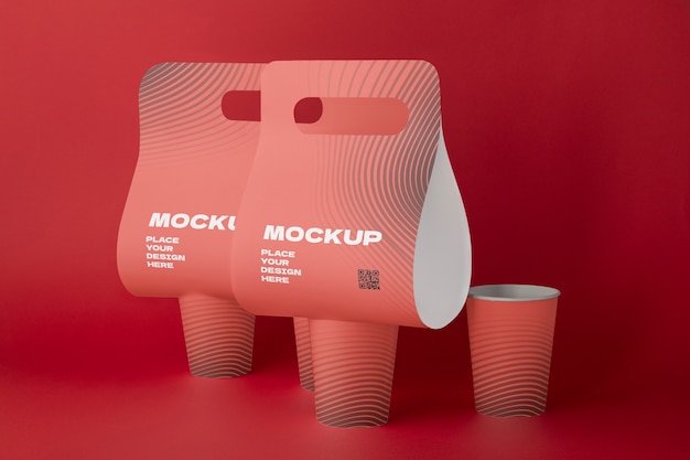 Design de maquete de porta-bebidas