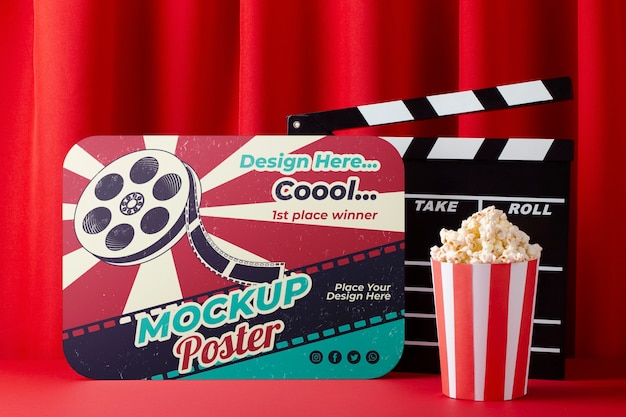 Design de maquete de prêmio de filme de pôster