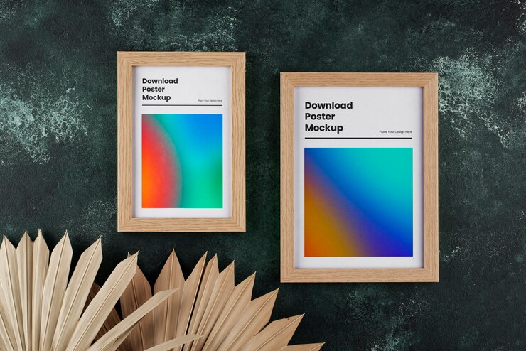 Design de maquete de quadro de pôster