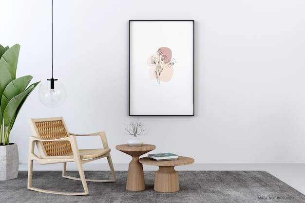 Design de maquete de quadro em 3d