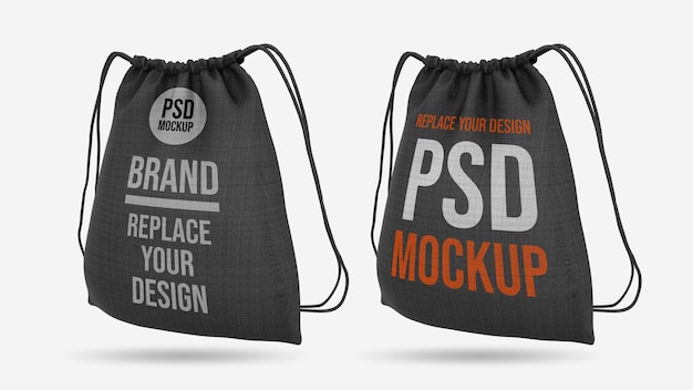 Design de maquete de renderização 3D de sacola