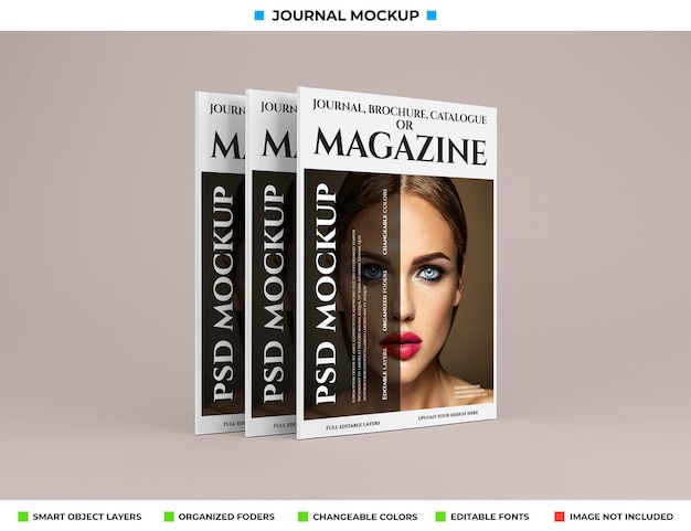 Design de maquete de revista, jornal ou catálogo