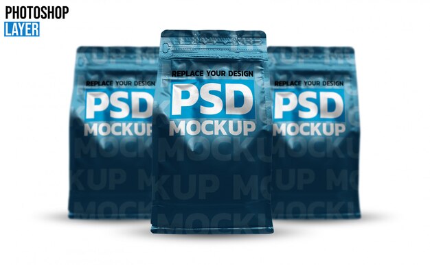 PSD design de maquete de saco de café de papel